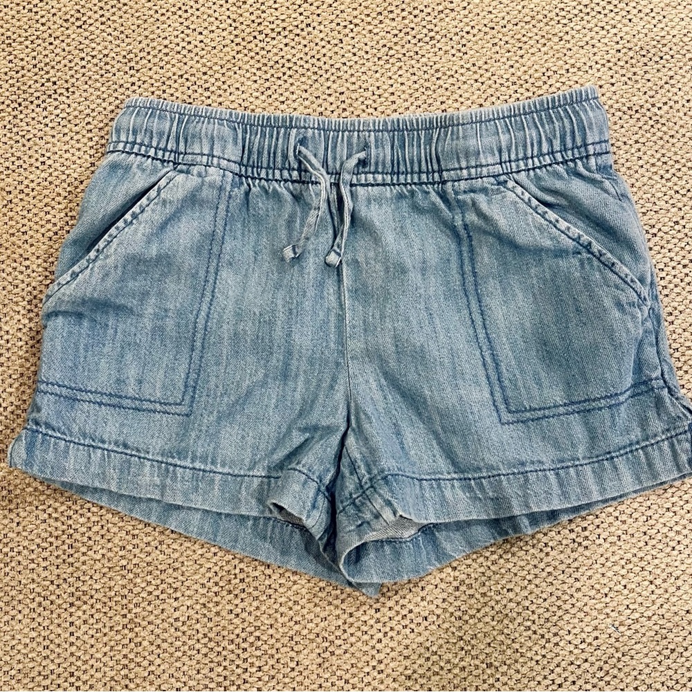 Girls Old navy pull on denim shorts size S (6-7)
